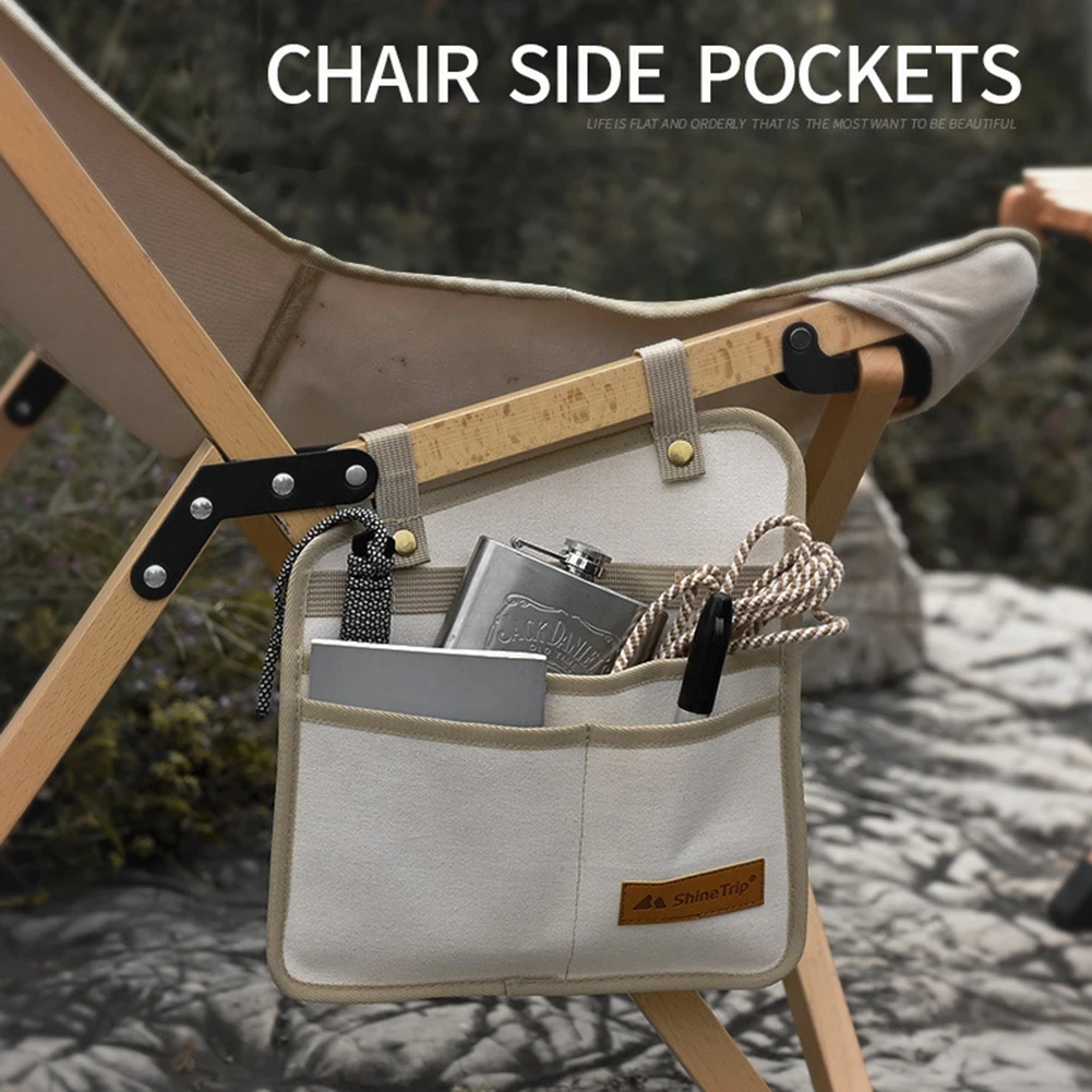 

Боковая Сумка для хранения стула, карманный портативный подлокотник, подвесной органайзер, сумка для всякой всячины для кемпинга, рыбалки