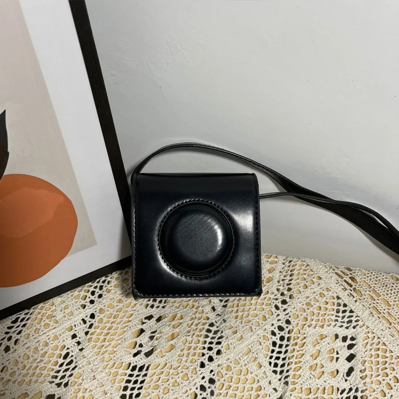 Mini Camera Crossbody Bags for Children Purses and Handbags Flap Pu Leather Boys Girls Shoulder Bag Cute Chain Square Kids Bag