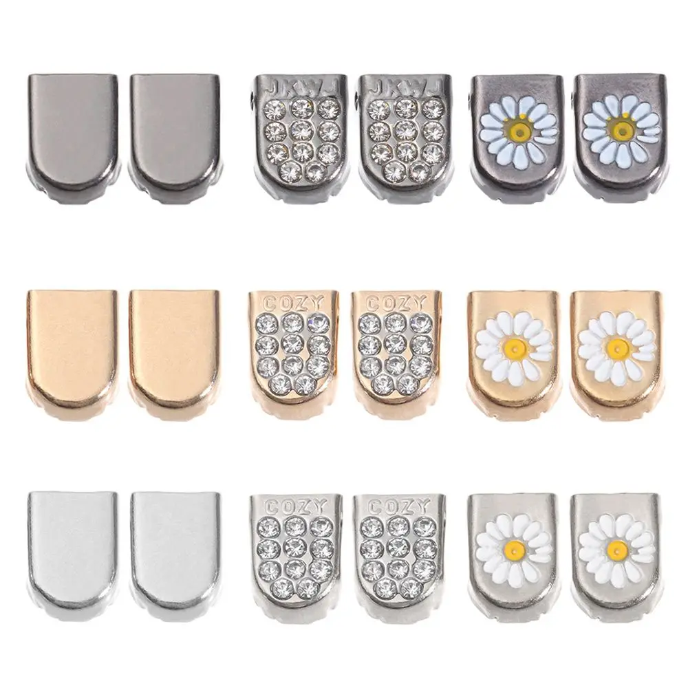 

Sneaker Kits Shoe Decorations DIY Shoelaces Accessories Metal Lace Lock Lazy Shoelace Buckle Shoelaces Tips Head