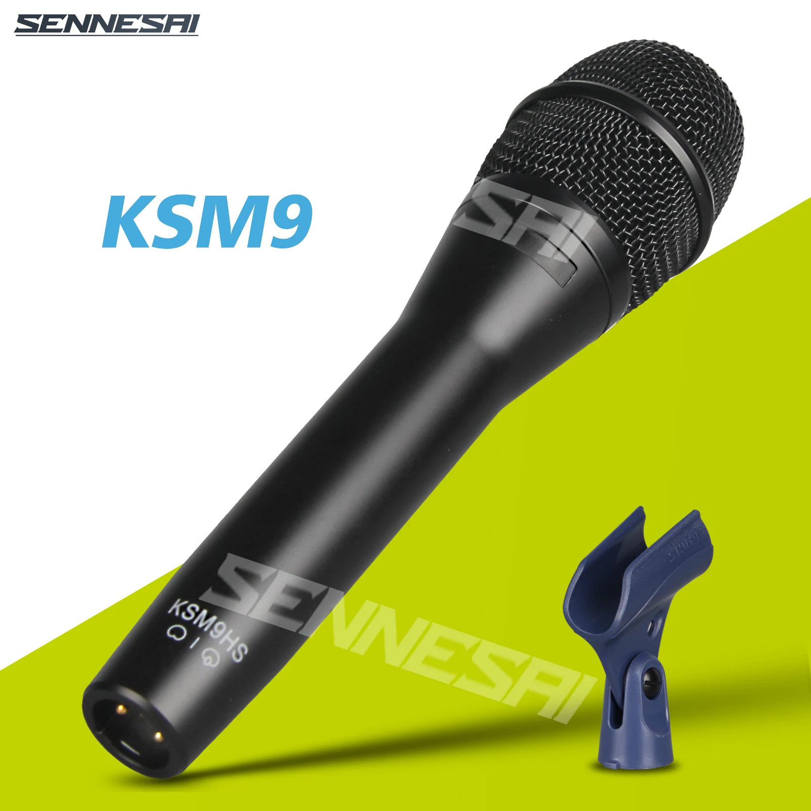 

High Quality！KSM9 Professional Dynamic Handheld Microphone Karaoke Wired Microphone With Clip Stereo Studio Mic