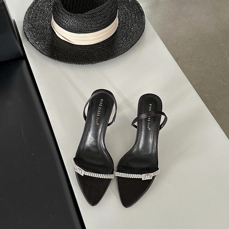 Новинка 2024 женские сандалии летние классические туфли на высоком каблуке