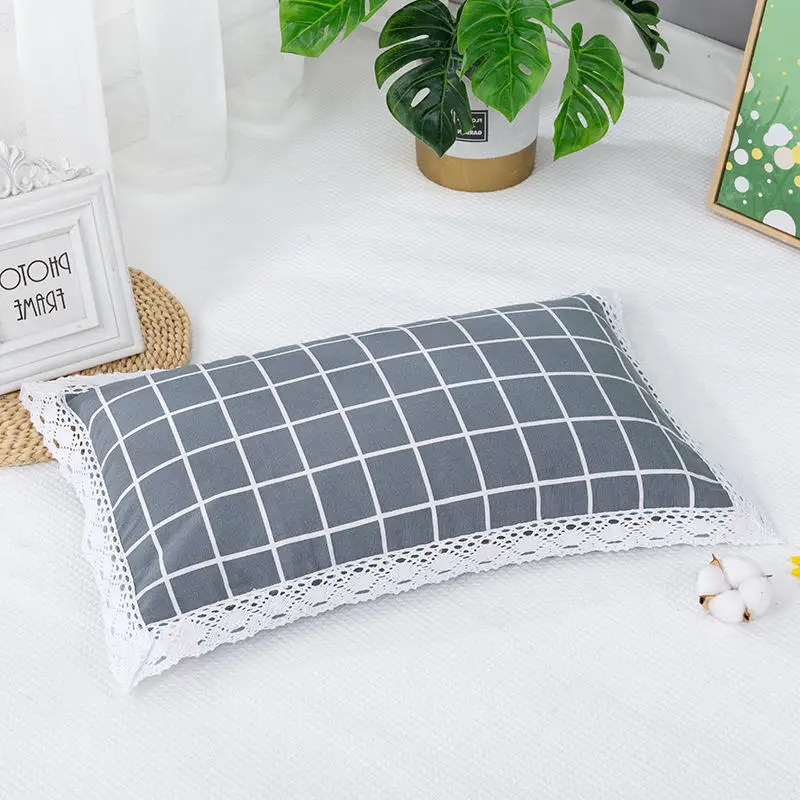 Comfortable Cotton Coarse Cloth Pillowcase Summer Cool Pillow Protective Cover Household Pillowcase For Children Student Adult