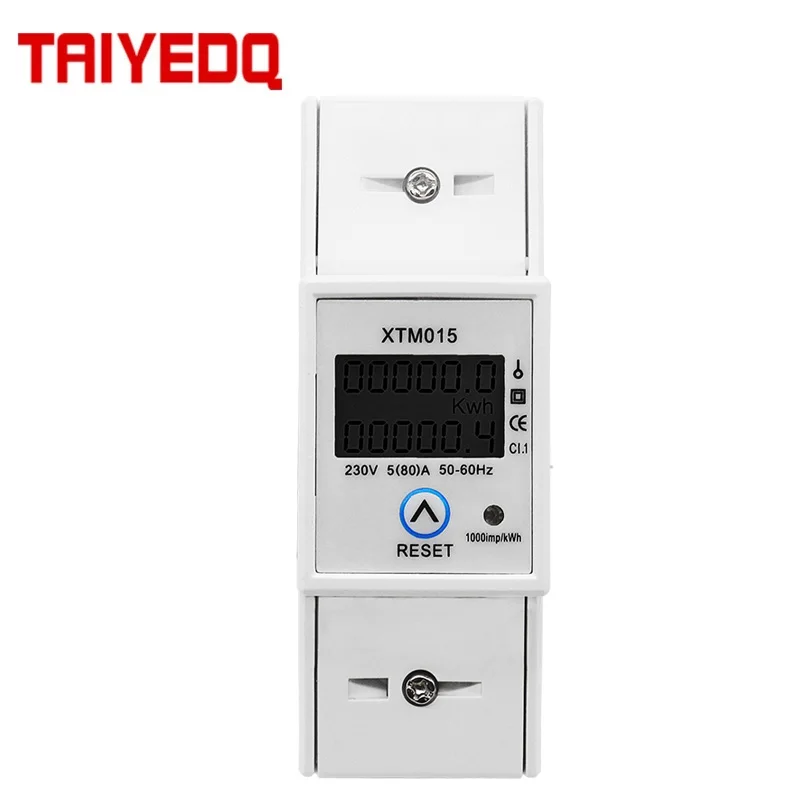 

Single Phase 2P Din Rail Power Consumption Meter Metering Electricity Meter AC220V 50Hz Kwh Key Reset DDS5188