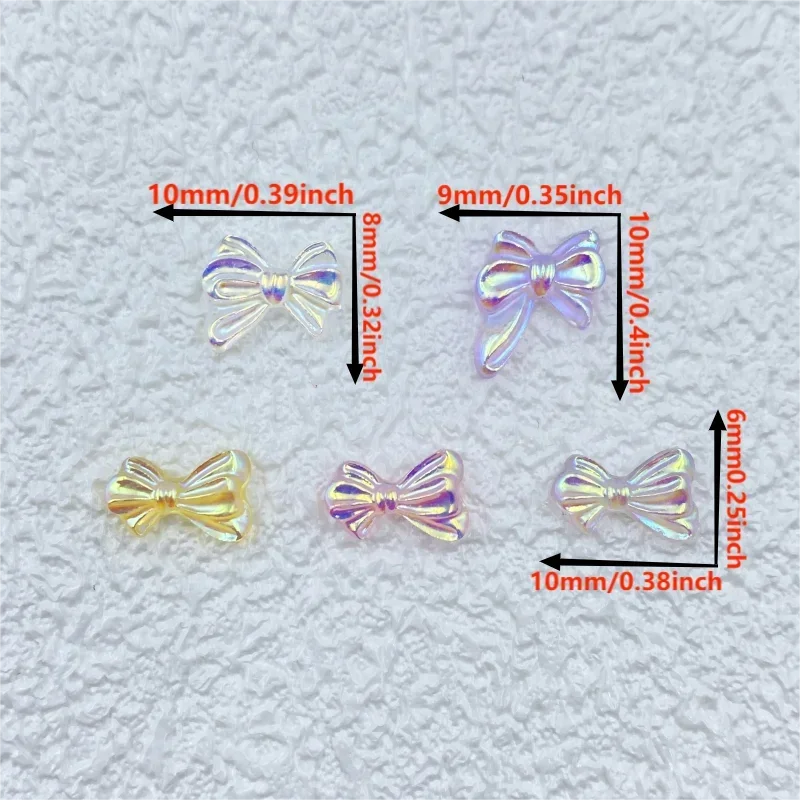 100 шт. мини галстук-бабочка дизайн ногтей плоская задняя полимерная Статуэтка