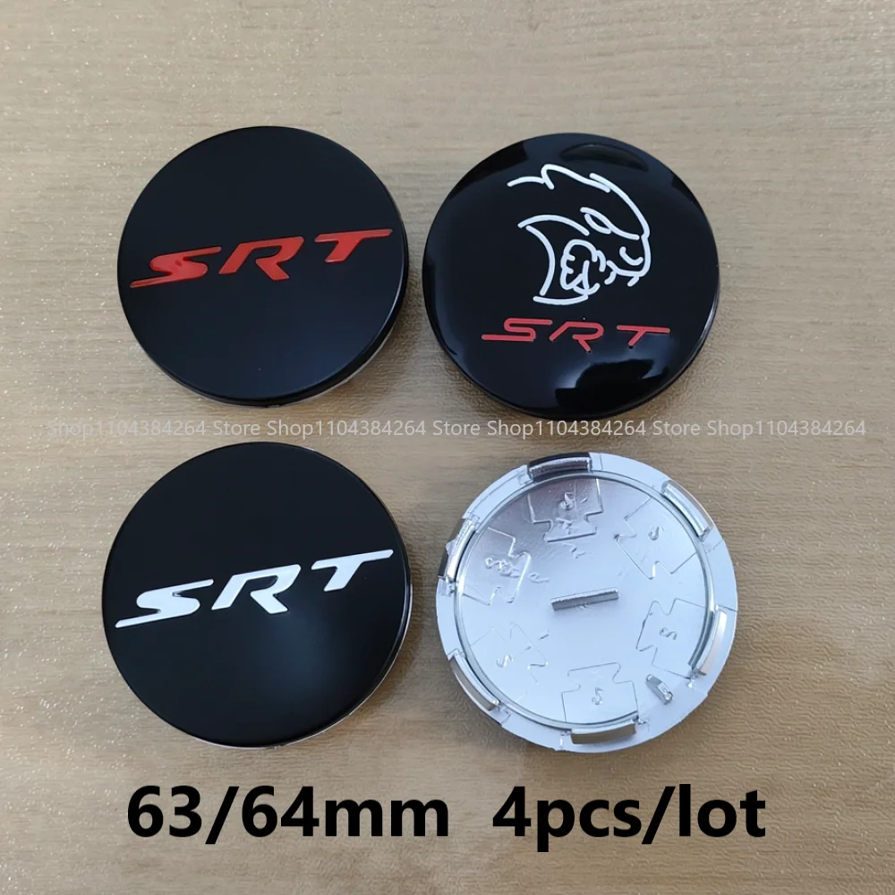 4 шт. 63 мм колпаки центральной ступицы колес SRT для Dodge Challenger Charger Nitro Caliber Journey Caravan