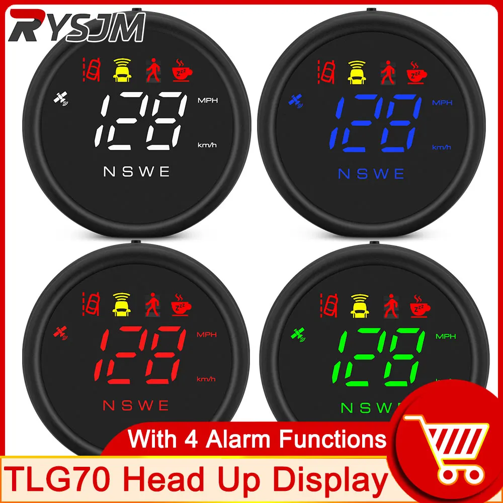HD 6 функций Дисплей GPS Спидометр компас зуммер для превышения скорости Усталость вождения Сигнал уведомления FCWS LDWS