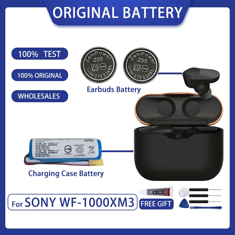 Аккумулятор ZeniPower 3 7 В Z55 для Sony WF-1000XM3 WF-SP900 WF-SP700N WF-1000X TWS