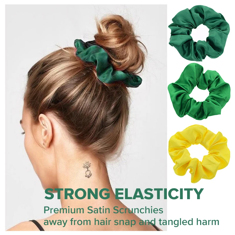 

3-Pack Dingbu Large Intestine Ring Hairband Elastic Hairband For Women Cute Girls Headwear Accessories