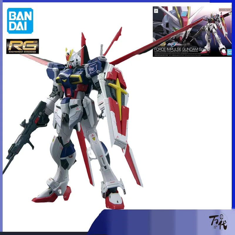 o modzie Bandai Gundam Model Kit Anime rysunek FORCE IMPULSE GUNDAM SpecII RG SEED figurki Gunpla zabawka akcjifigurka zabawki dla dzieci
