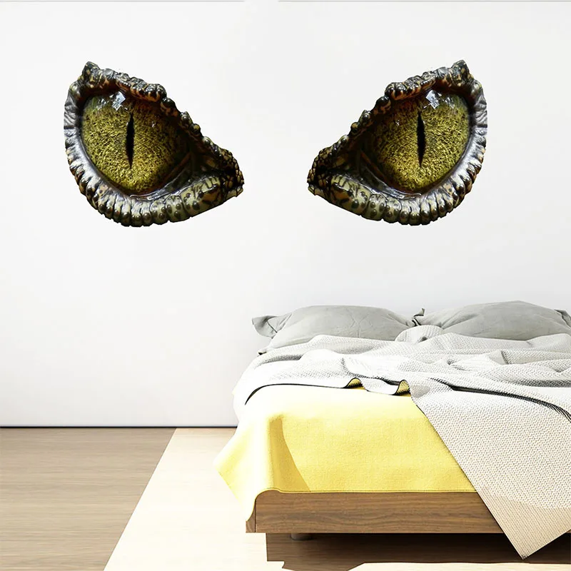 Новая имитация D динозавр глаз Настенная Наклейка для спальни и детской комнаты