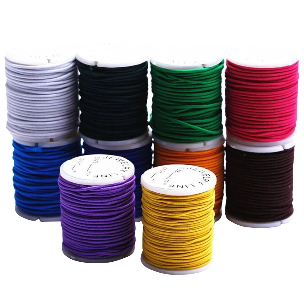 

Elastic Cord Beading Crafting Stretch String for Jewellery Making DIY Bracelet Necklace Accessories, Color Random