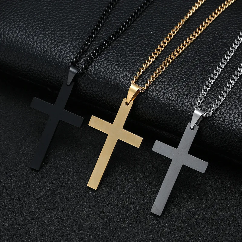 

Vintage Gothic Pendants Cross Necklace Cool Street Style Necklaces For Men Women Unusual Chain On the Neck Chains Punk Jewelry