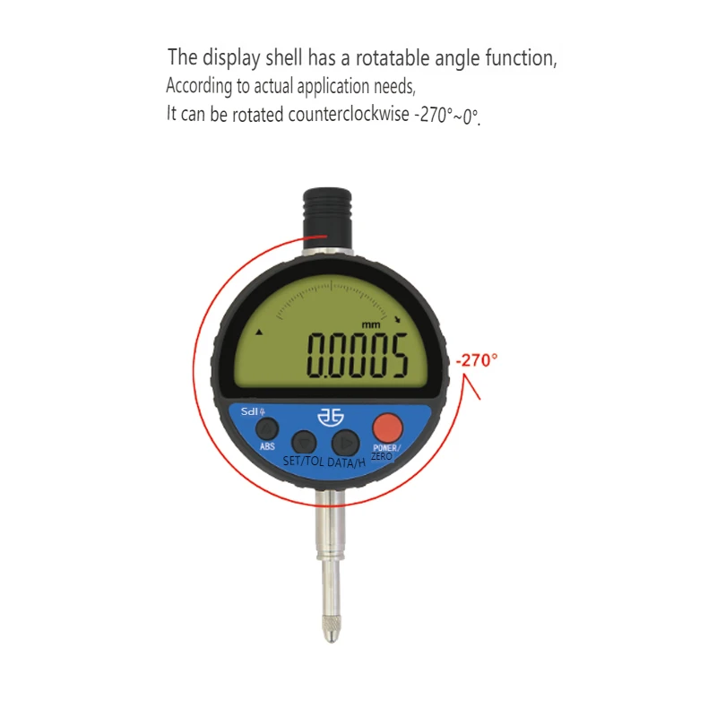 XIBEI IP54 водонепроницаемый цифровой индикатор 0-12 7 мм 0-50 8 0 001 00005 &quotэлектронный