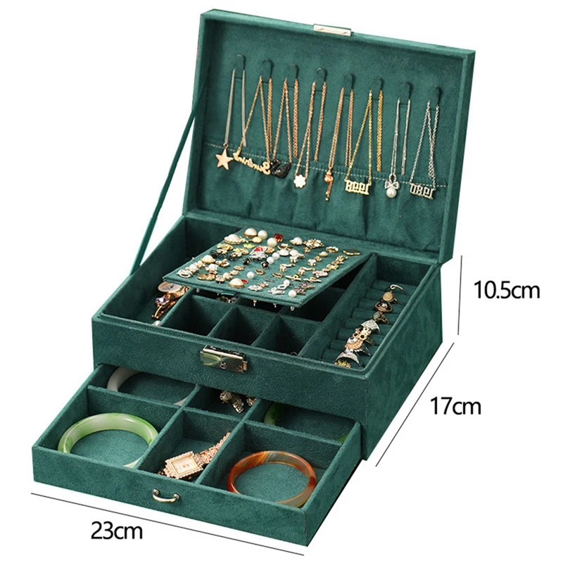 

Jewelry Box With Large Capacity Ornament Ear Stud Simple And Exquisite Necklace Ring Household High-End Jewelry Box