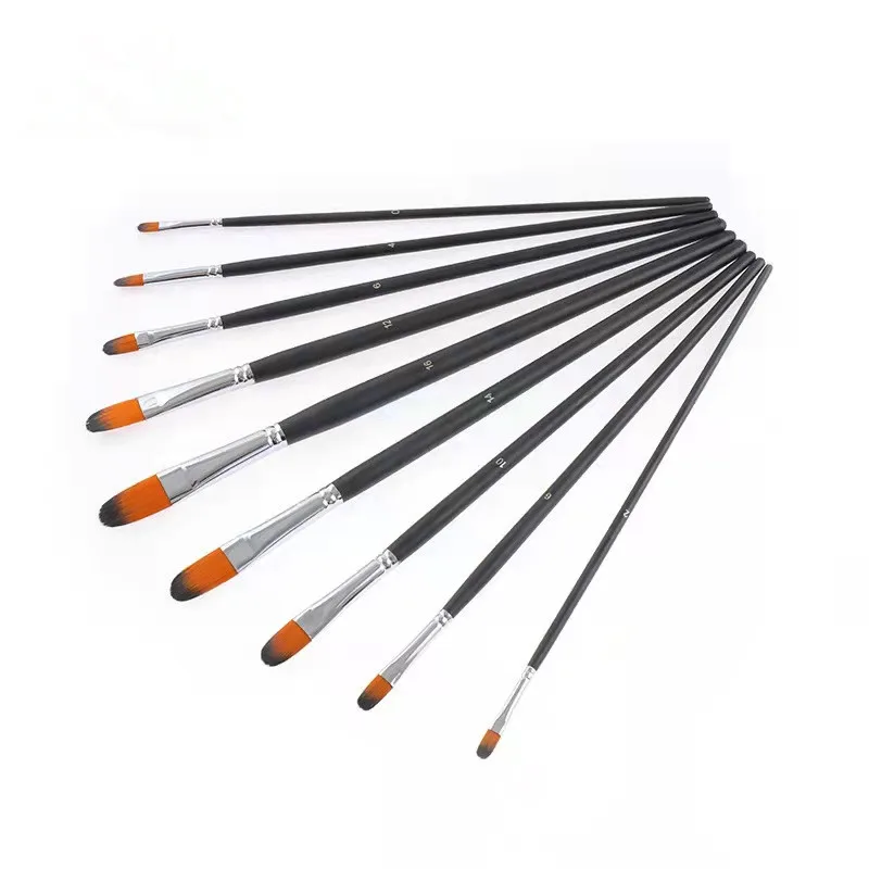 9 watercolor brushes gouache nylon wool copper tube painted acrylic pens art supplies paint brush set |