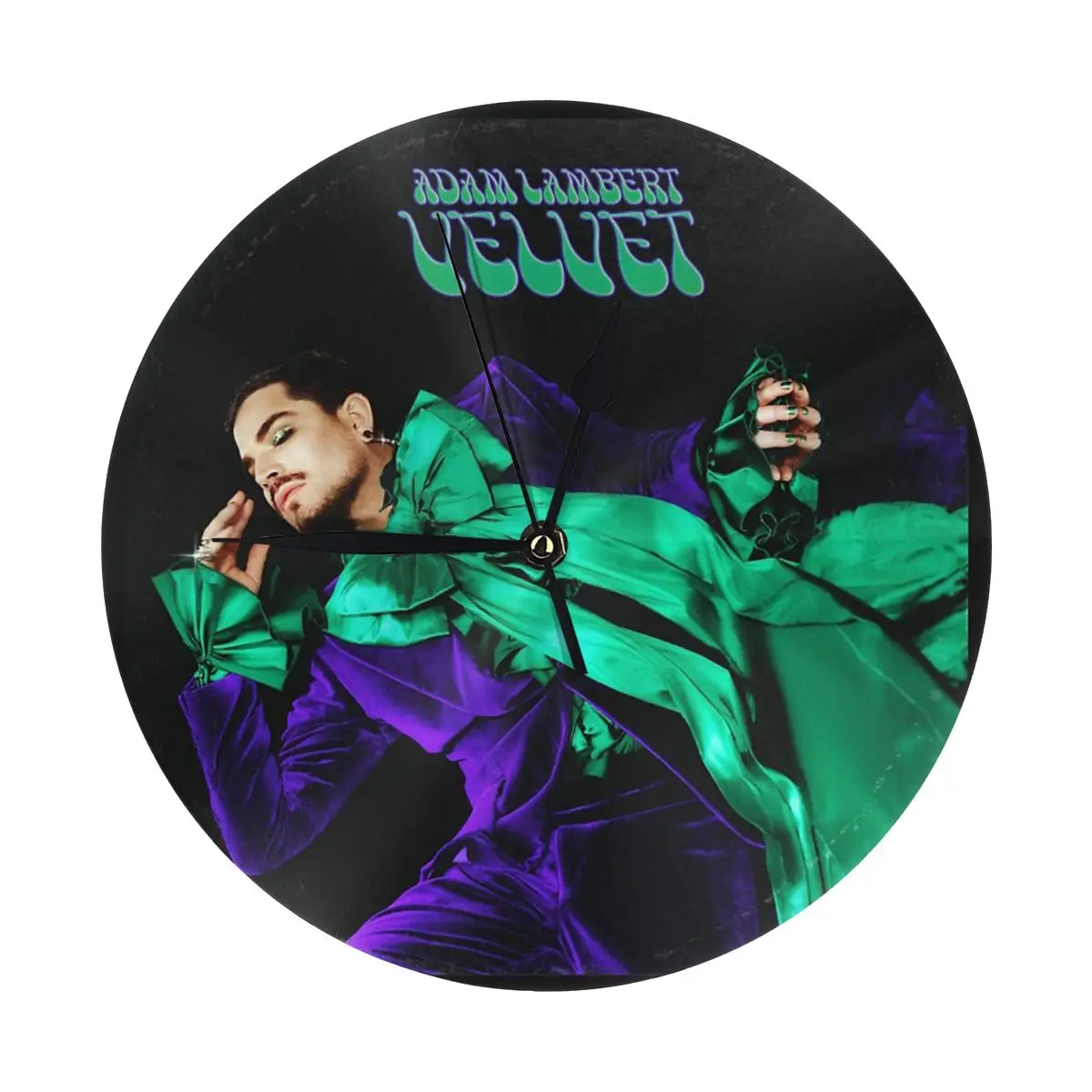 Настенные часы с бархатным рисунком Адама Ламберта украшение для комнаты