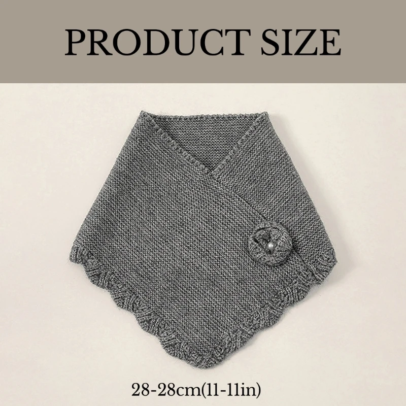 Водолазка с искусственным воротником вязаный треугольный шарф элегантный