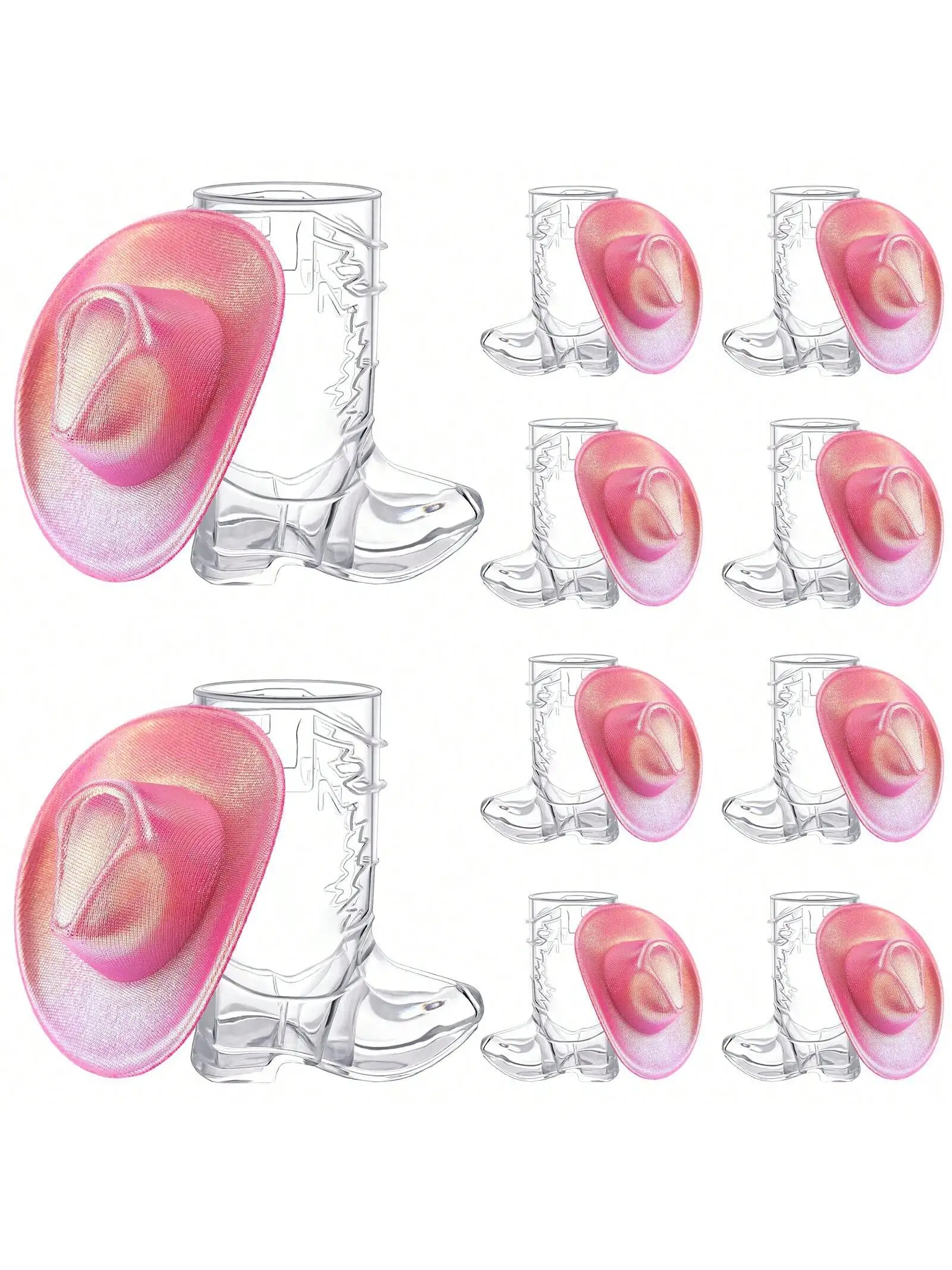 20 шт. неоновая ковбойская мини-шляпа с блестками