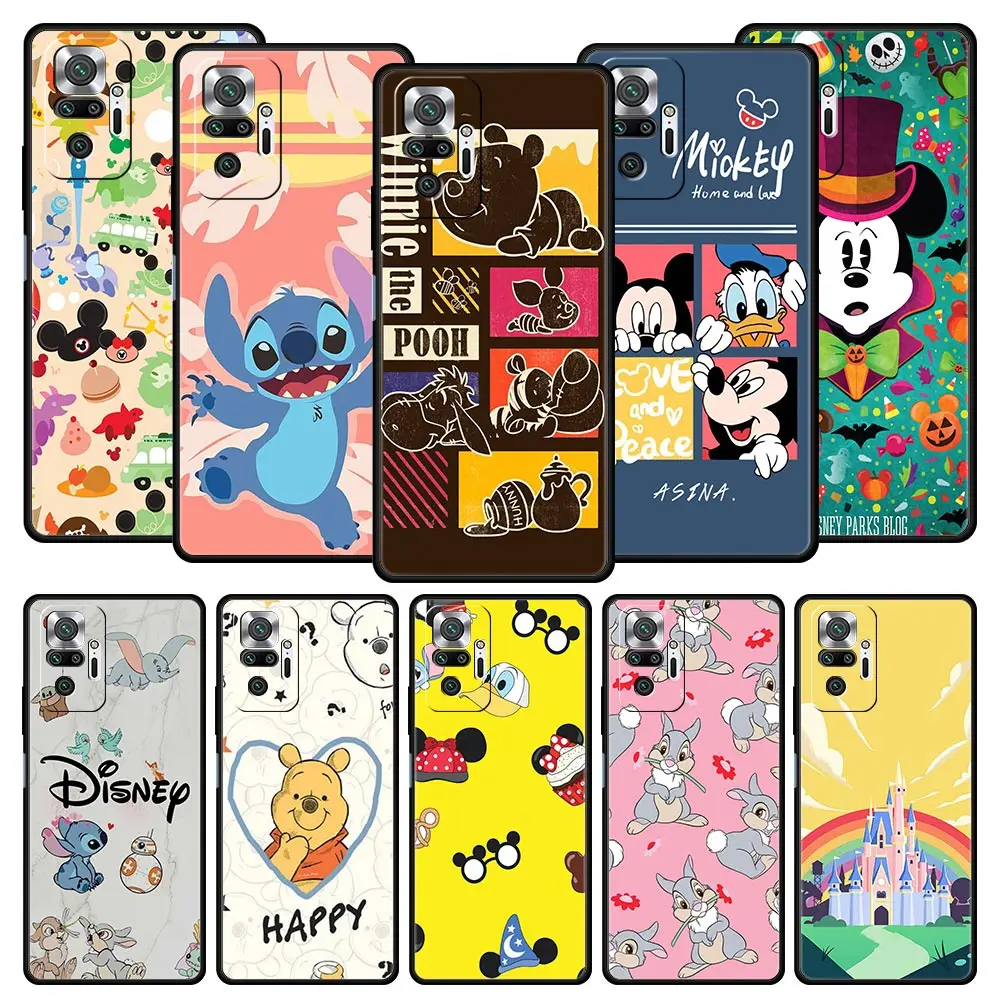 

Disney Mix Cartoon Anime For Xiaomi Redmi Note 11 10 8 Pro Case 10S 9S 9 9T 8T 9C 9A 8A 7 K40 K50 11T 5G Phone Cover Soft Bumper