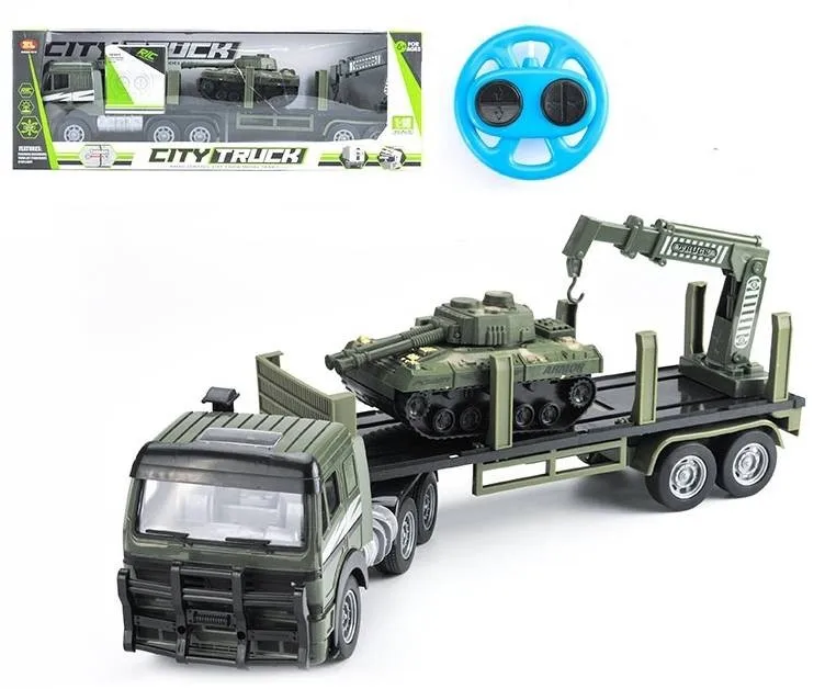 Радиоуправляемый грузовик трейлер + танк CityTruck 1:18 551 B2|Радиоуправляемые