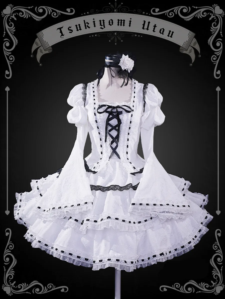

Аниме Shugo Chara Tsukiyomi Utau Косплей Костюм Игровой костюм белая фотография наряд для Хэллоуина женская одежда