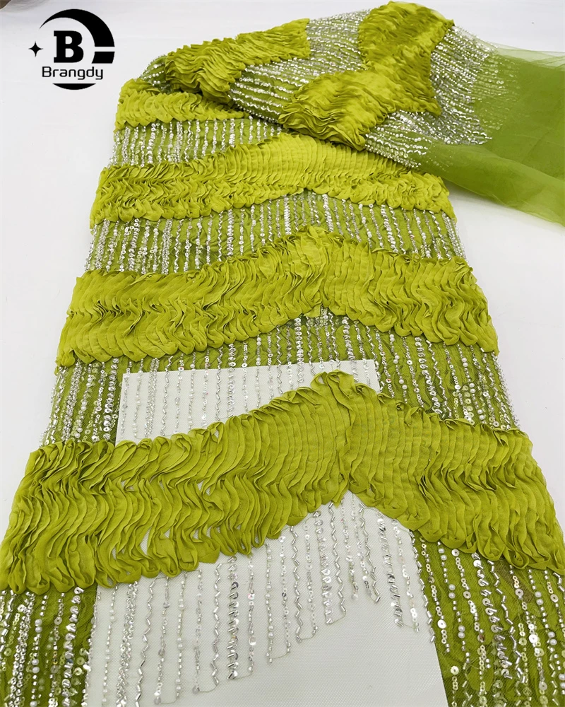 Кружевная ткань Brangdy с блестками для свадьбы