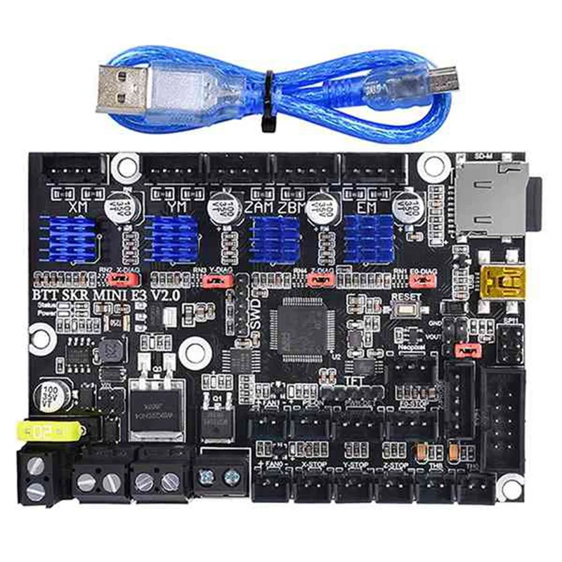 

BIGTREETECH 2 шт. SKR Mini E3 V2.0 плата управления 32 бит Встроенная с TMC2209 UART для 3 Pro/5 3D-принтеров контроллеры