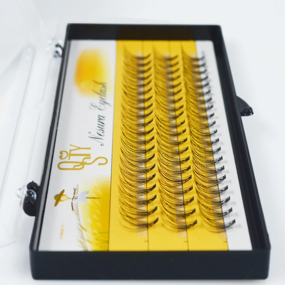 

10d 1 коробка, 60 пряди объемных ресниц большой емкости, натуральные длинные Индивидуальные ресницы для наращивания, ресницы для макияжа из ис...