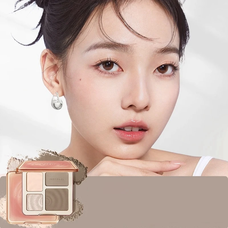 

Judydoll Pc Eyeshadow Palette Face Lasting Glow Brighten Contour Shimmer Matte Powder 3D Nose Shadow Cosmetics