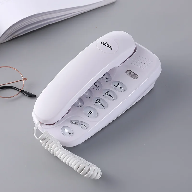 

Corded Wall Phone Basic Analog Wall Mounted Telephone Simple Slim Wired Phone For Home Office Hotel