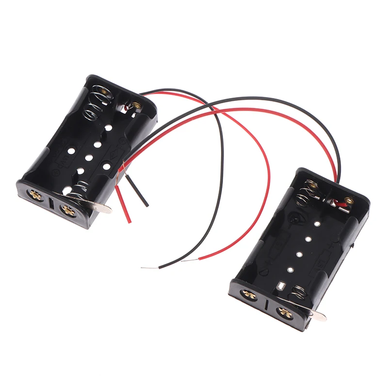 

2pcs Battery Case Holde3V Series Battery Case With Switch Wired 2 X AA DIY 2 Slot AA Battery Holder Box Battery Case Holder