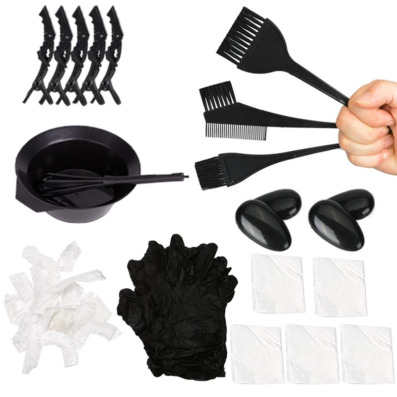 

Набор для окрашивания волос 42 шт., Тонировочная щетка, перчатки для самостоятельного окрашивания волос в салоне, отбеливание, сушилка для во...
