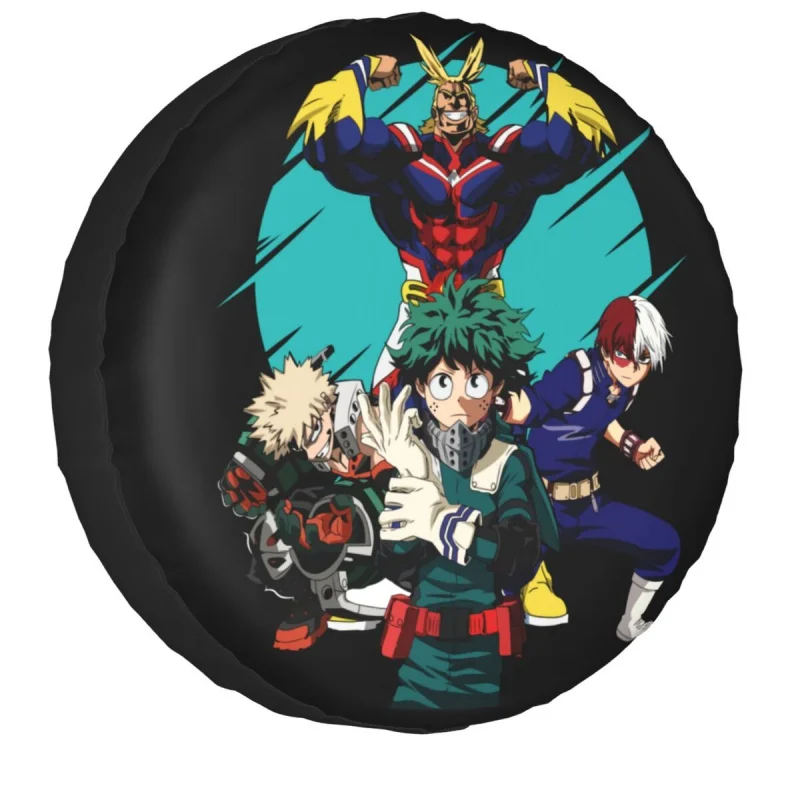 

My Hero Academia Spare Tire Cover for Jeep Izuku Midoriya Plus Ultra Of You Anime Trailer Wheel Protectors 14-17 Inch