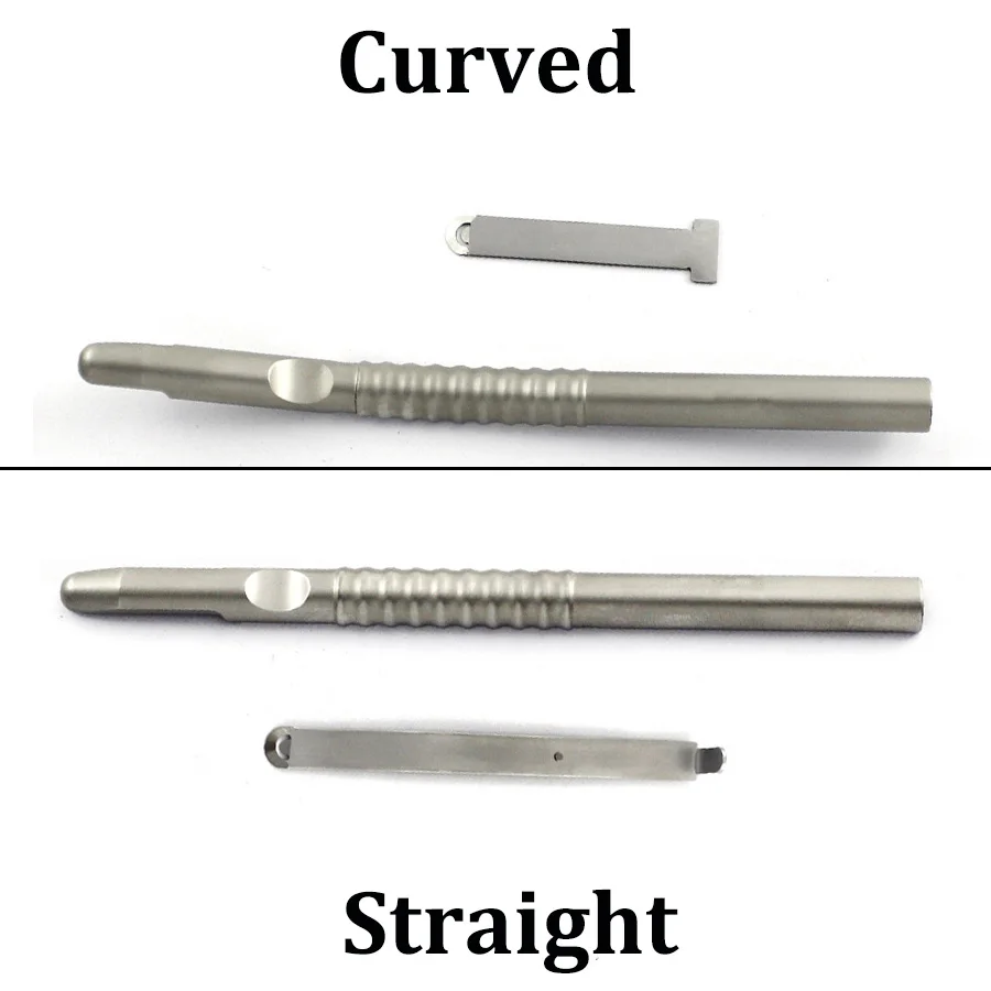 

Dental Implant Bone Scraper Stainless Steel Tool Surgical Collector Straight and Curved Instrument