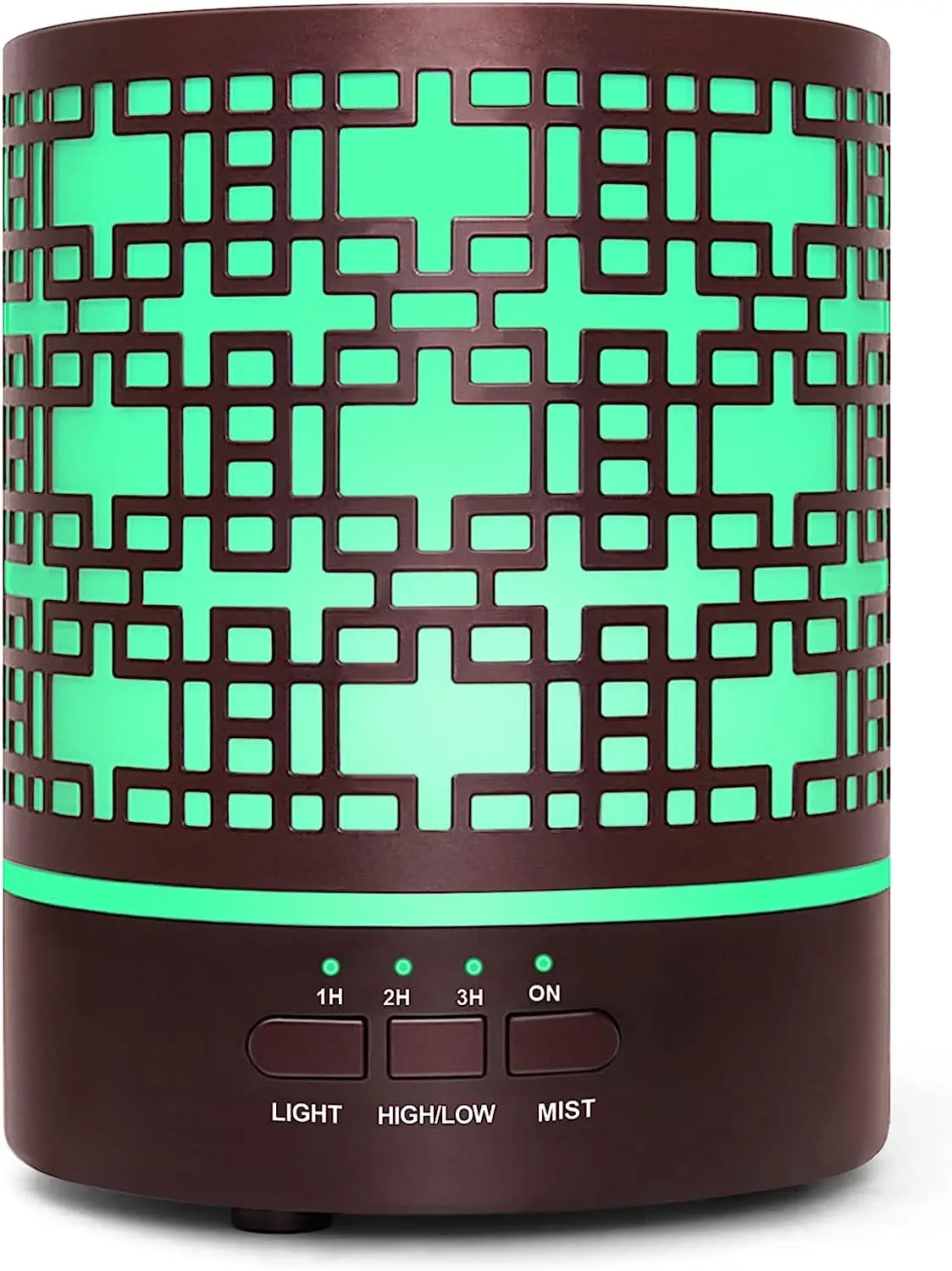 

Humidificador Difusor de Aceites Esenciales Ultrasónico 300ml Difusor Aromas Aromaterapia de Metal con 7 Colores para el Hogar