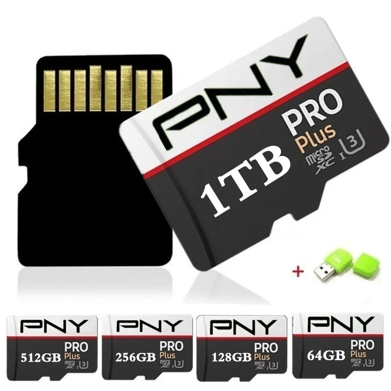 

Карта памяти Micro SD/SDHC/Micro SD/SDHC, 512/256/128 ГБ