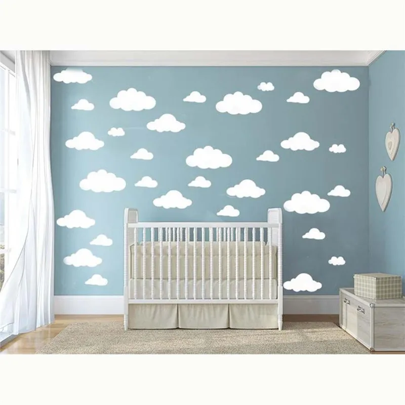 Colorful Cloud Wall Stickers Home Decoration Creative DIY Sky Layout Children's Room Wall Painting Environmental Protection PVC