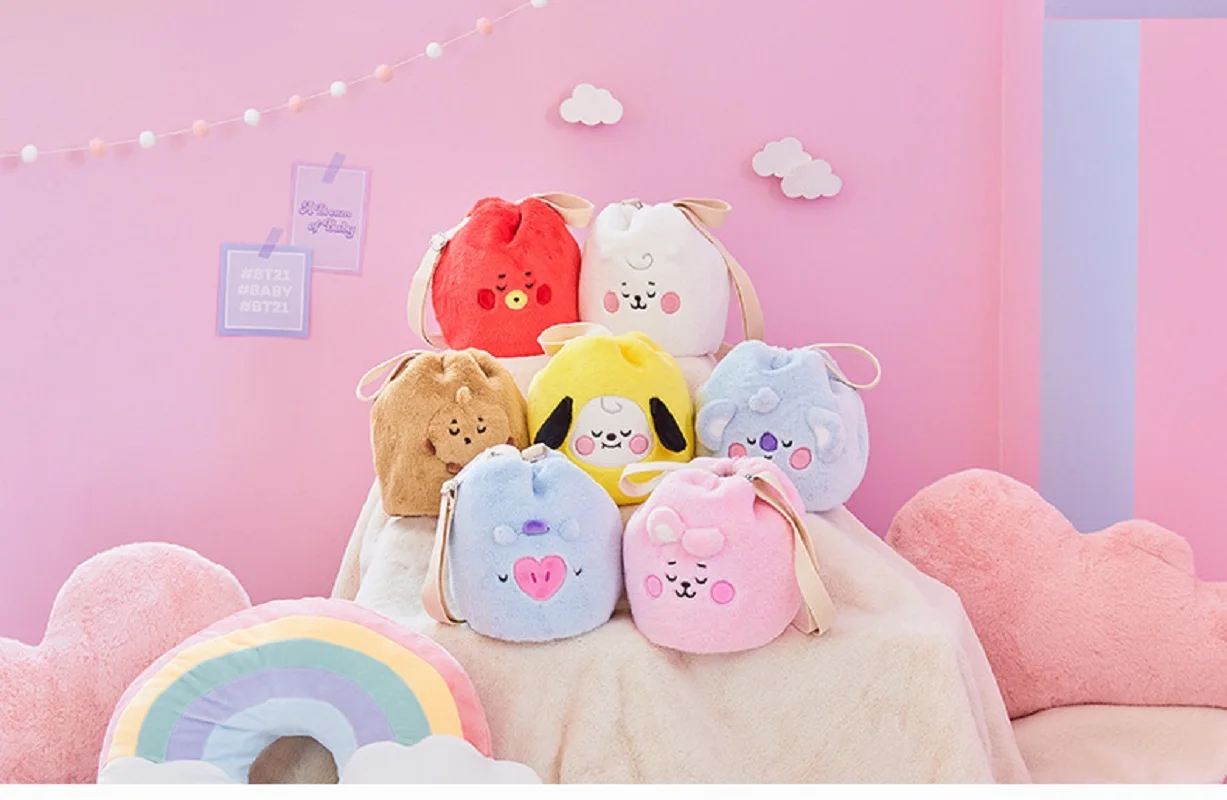 

JCBTSHK-pop Bulletproof Youth Group DREAM BABY series cartoon anime fashion large-capacity bucket bag diagonal bag