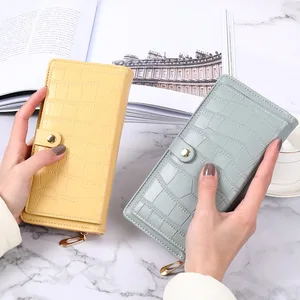long womens wallet female purses zipper coin purse card holder wallets pu leather clutch money bag purses card holder carteira free global shipping
