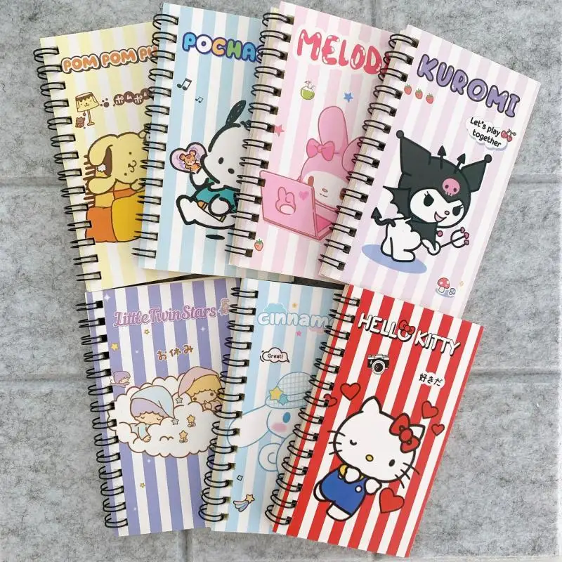 

Kawaii Sanrio Cartoon Diary Stationery Coil Notepad Hello Kitty My Melody Notebook Christmas Creative Children Birthday Gifts