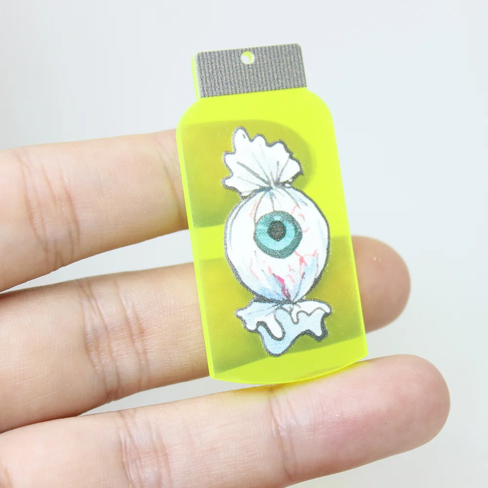 10 шт./Лот подвеска на Хэллоуин Флуоресцентная акриловая в виде призрака скелета