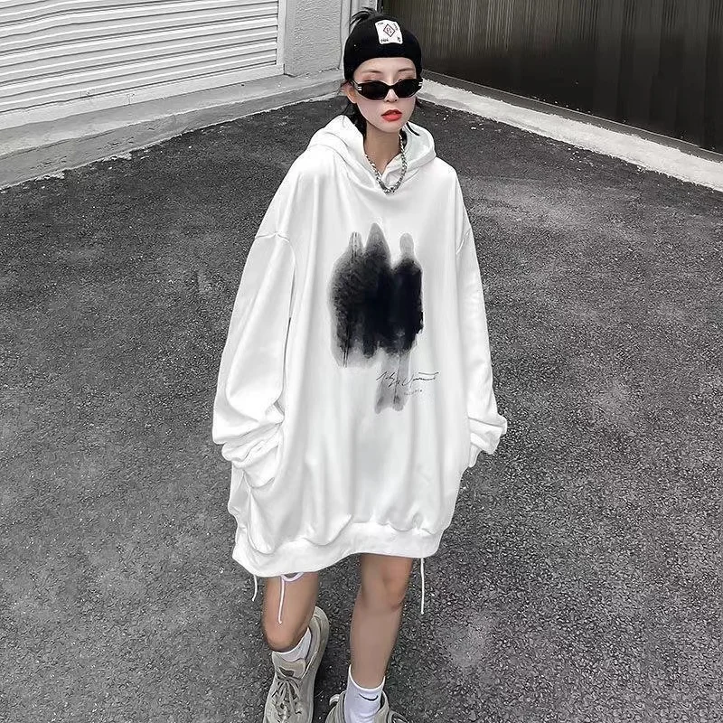 

Unisex Ins Loose Y2k Streetwear Clothes Hoodies Woman Free Shipping Print Casual All-match Spring Autumn Long Sleeve Hooded