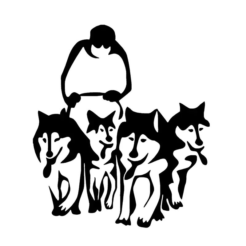 

Виниловая наклейка для автомобиля HUSKY, цвет черный/серебристый, 11,3 СМ * 13 см