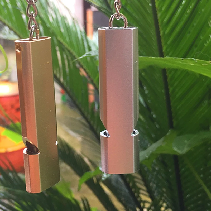 Портативный алюминиевый безопасный свисток для пешего туризма кемпинга