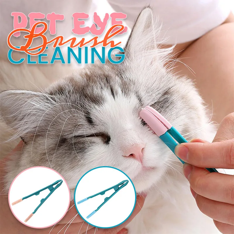 

Kitten Eye Rub Handheld Eco-Friendly Cat Eye Wipe Rub Eyes Poo Brush Cleaning Reusable Buckle Design Pet Comb Tear Stain Brush