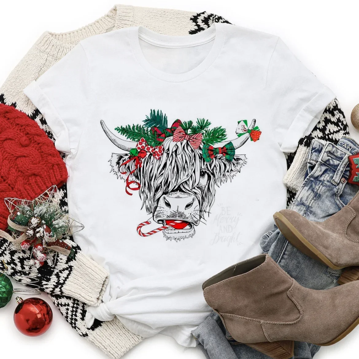 Западная рождественская горная корова женская фестивальная модная новогодняя