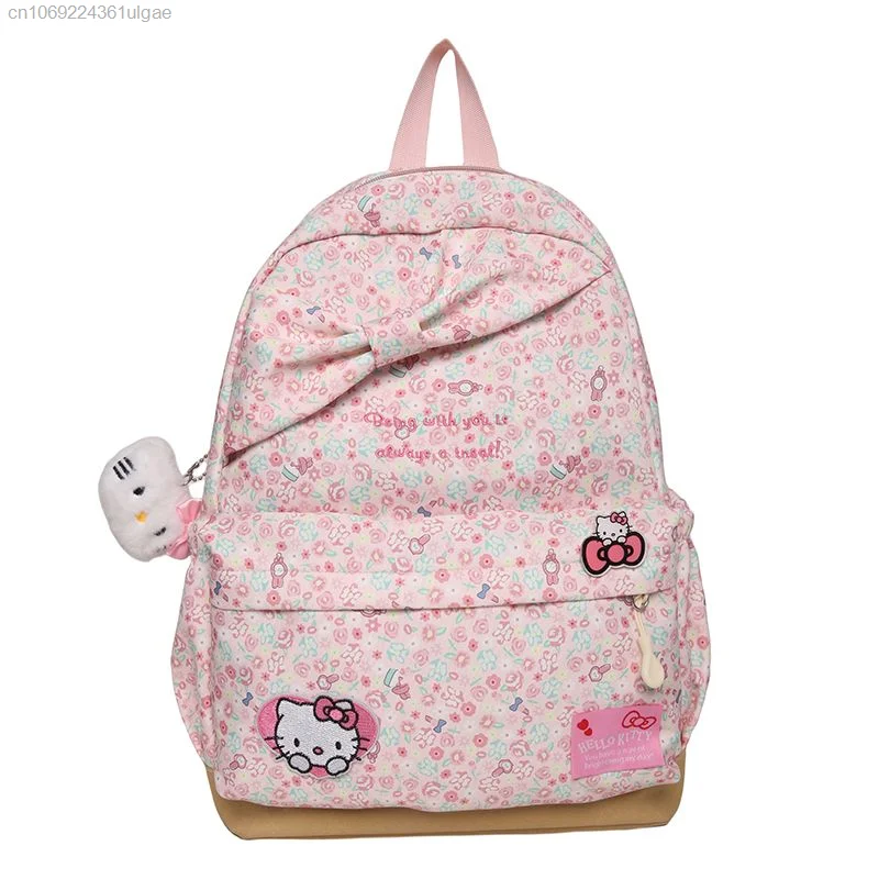 ﻿ Sanrio Helllo Kitty женские милые рюкзаки с бантом в студенческом стиле практичный