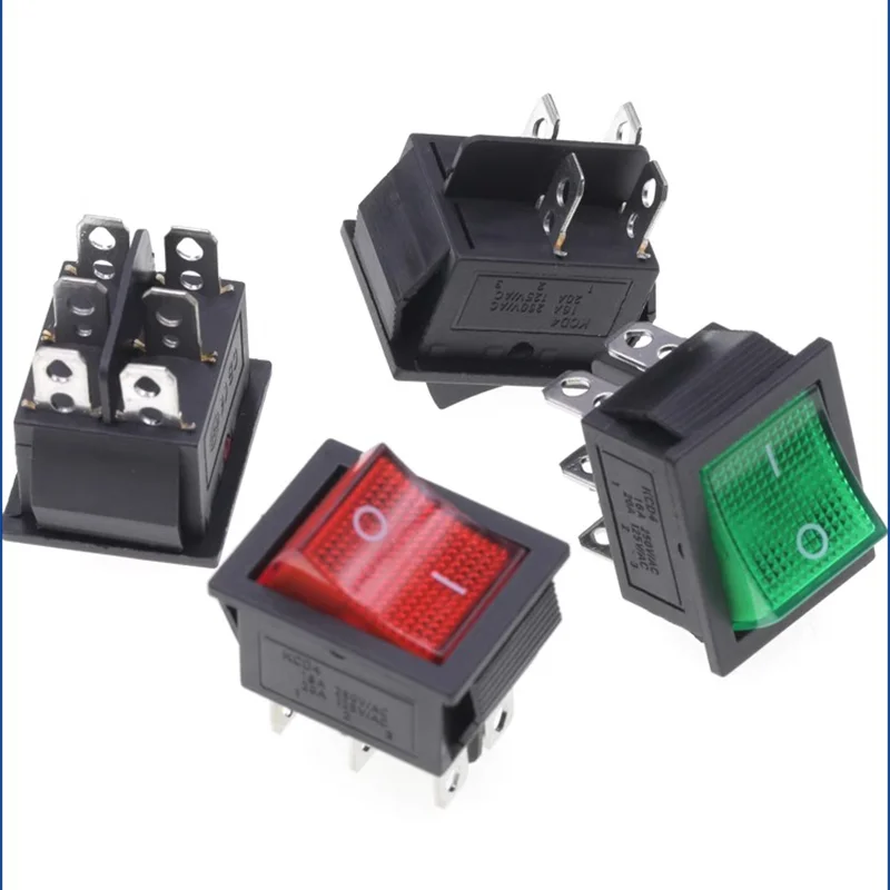 KCD4 Кулисный переключатель ВКЛ. ВЫКЛ со светодиодом 16А 250В 220В T85 20А Маленький