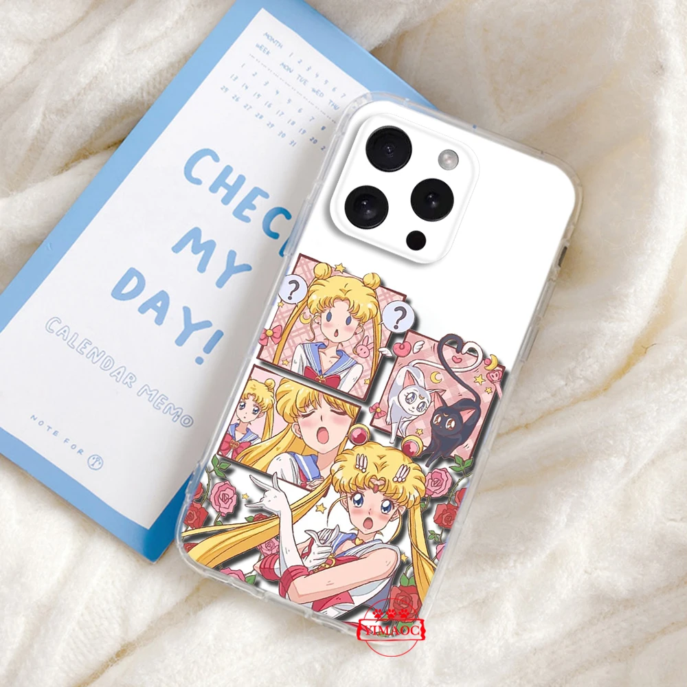 Sailor Moon Soft Case for Tecno Spark 5 AIR 6 GO 7 7T 7P KF6 LD7 KE7 KE5 Pova 2 Camon 16 17P 17 CG7 CG8 BC1 POP 4