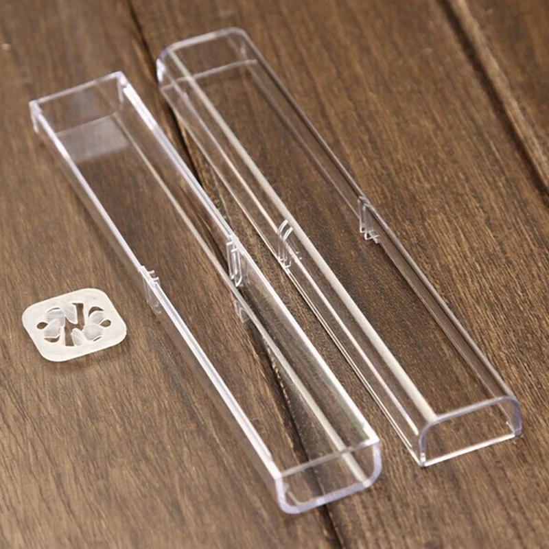 

Box Case Pen Storage Box Stationery Organizer School Office Use Transparent Plastic Tube Case with A Cute Shape
